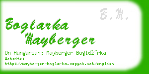 boglarka mayberger business card